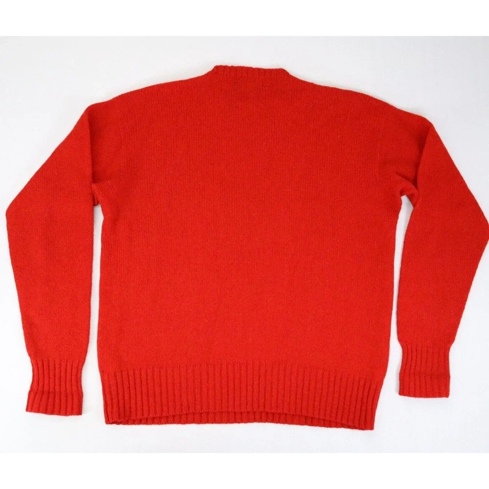 Vintage Polo Ralph Lauren Sweater Mens L‎ Wool Red Pullover Hong Kong Green Pony